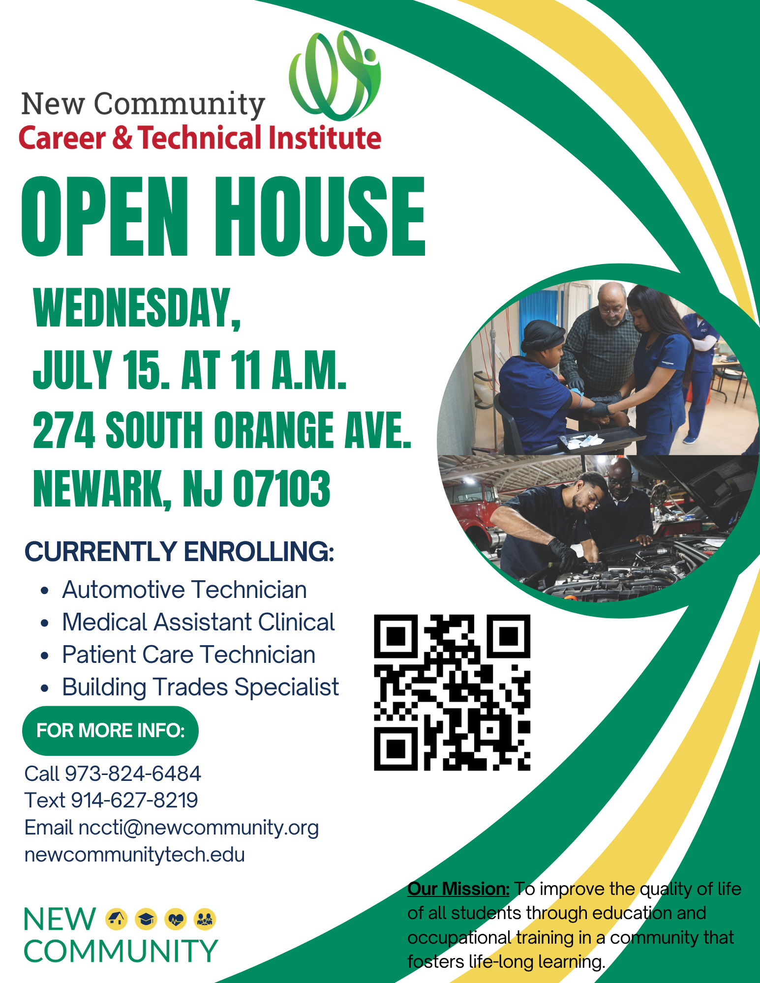 Explore Your Future at NCCTI’s Open House