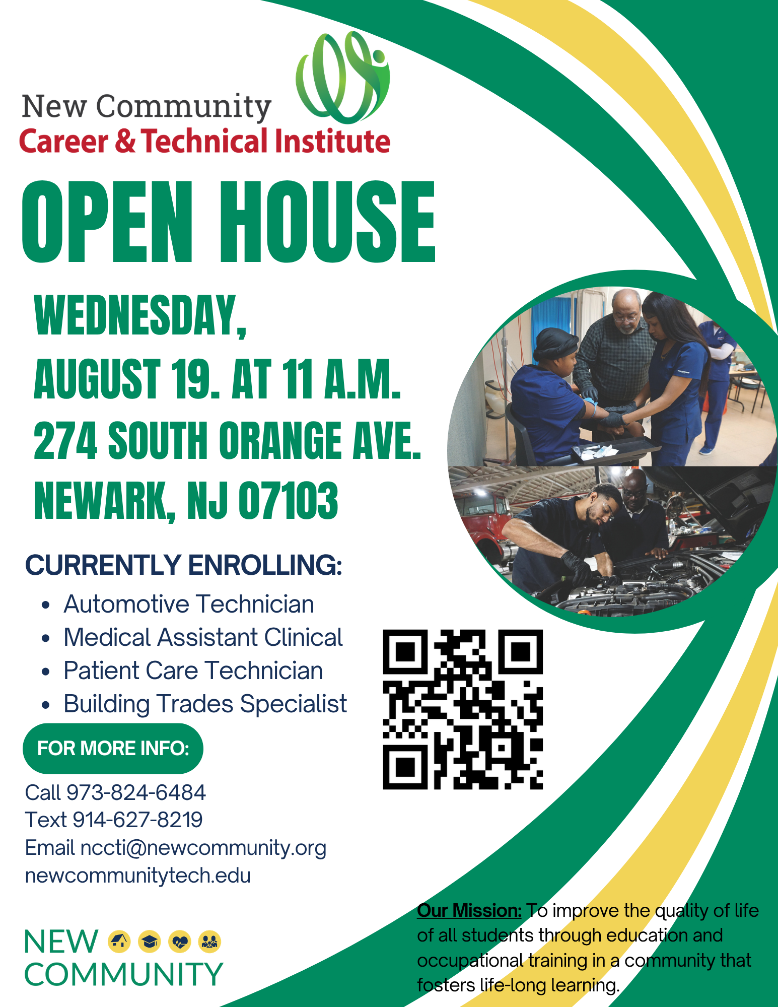 Join Us at NCCTI’s Open House on Aug. 19